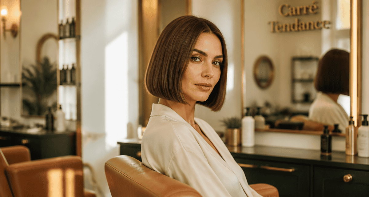 tendance coupe carré femme élégante salon