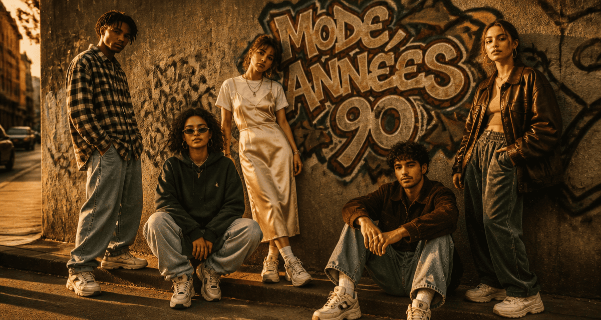 tenue année 90 oversize sur fond urbain