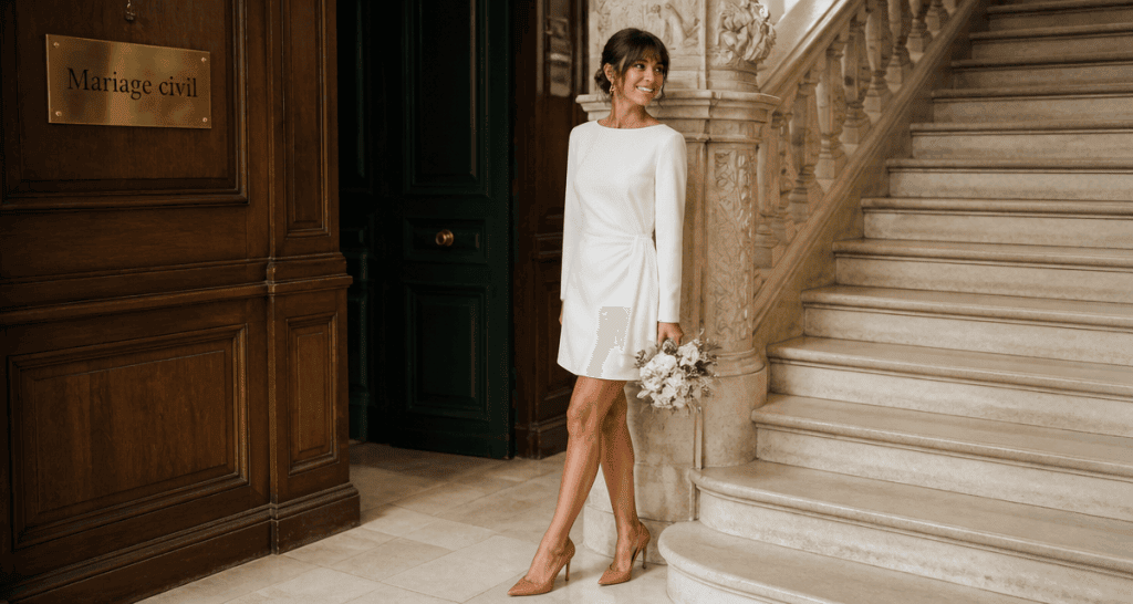 tenue pour le mariage civil robe courte mairie