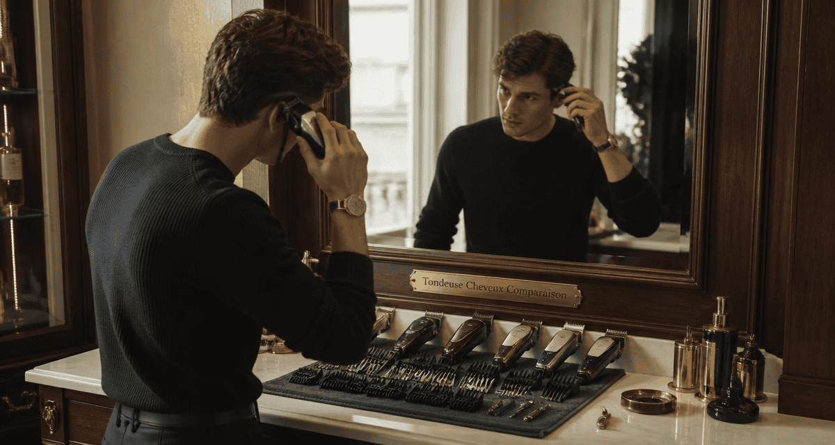 Tondeuse cheveux comparaison sur plan de travail