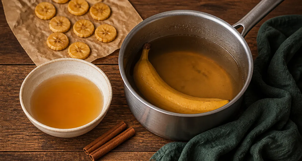 Banane bouillie bienfaits : infusion de banane bouillie