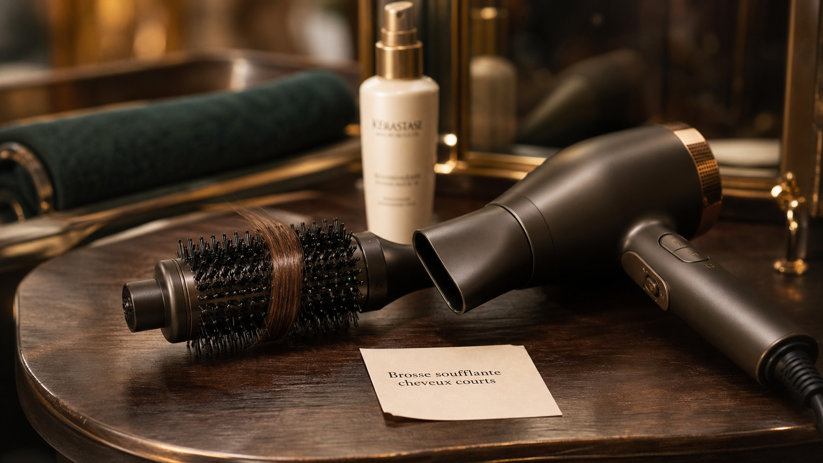 Brosse soufflante cheveux courts 32 mm pour volume maîtrisé