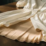 Jupon sous robe courte opaque, sans transparence, tissu chair-beige