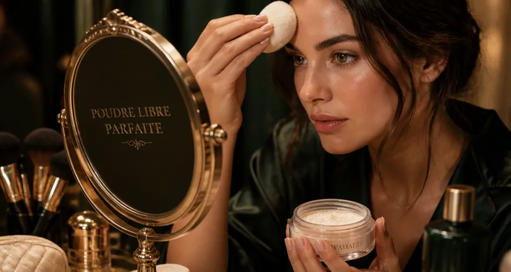 meilleure poudre libre appliquée sur visage femme