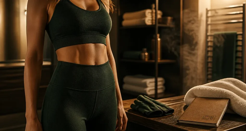 Tenue de sport femme adidas : brassière et legging taille haute