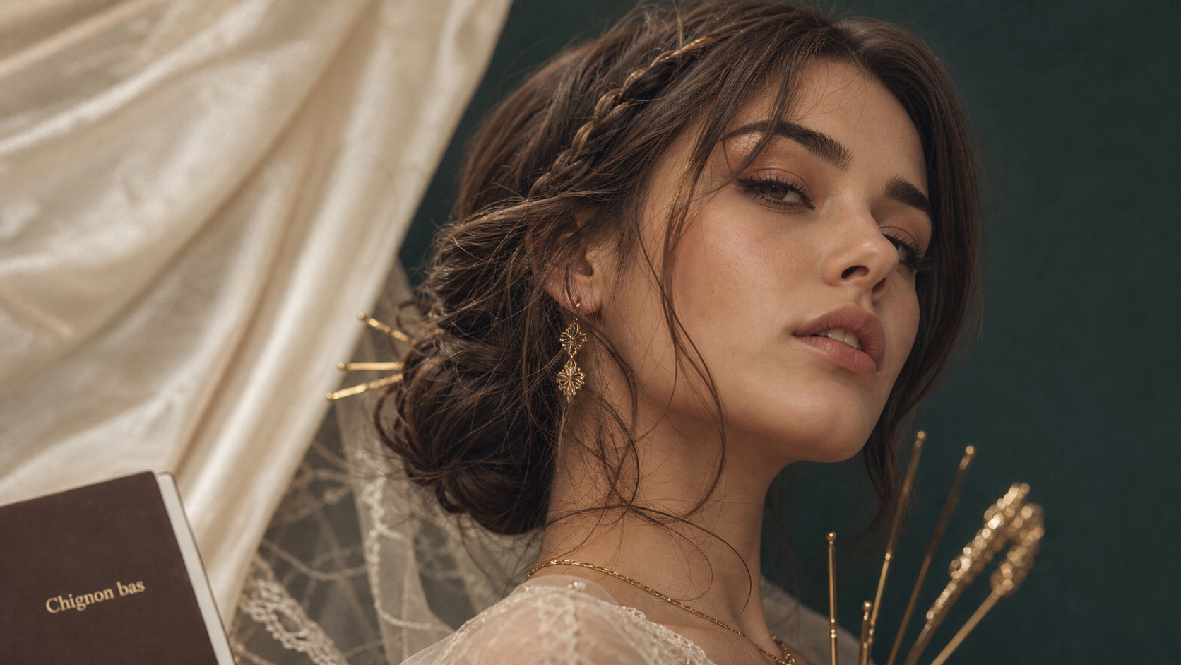 Coiffure mariée cheveux longs : chignon bas flou wavy bohème