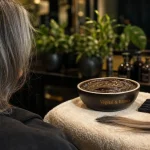 Coloration végétale cheveux blancs : pâte végétale et mèches poivre et sel prêtes au salon