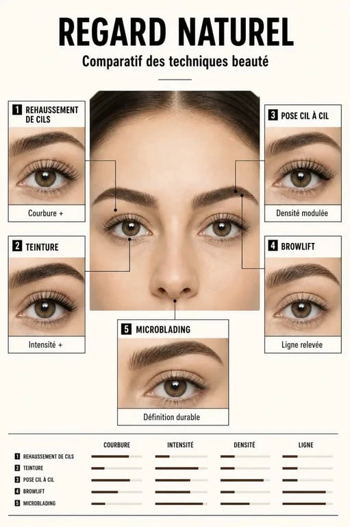 Comparatif des techniques pour un regard naturel