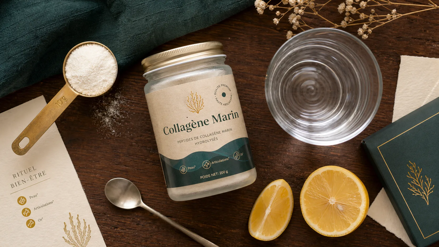 Nuviline collagène marin en poudre pour peau et articulations