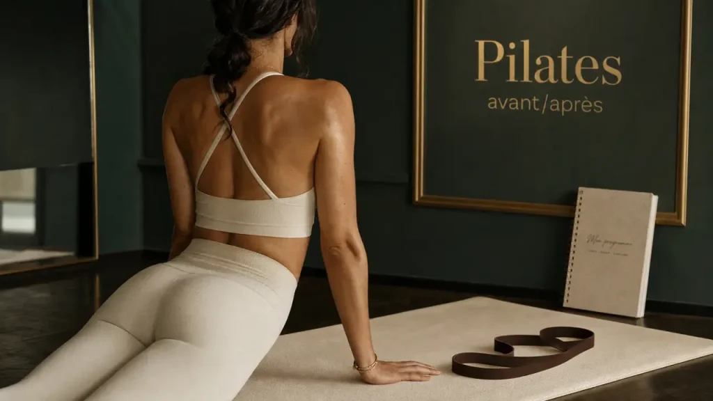 Pilates avant après : posture plus droite, ventre plus tenu