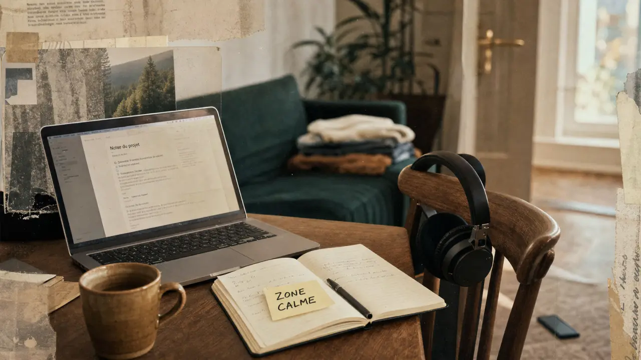 Rester concentré en travaillant de chez soi : zone calme, focus 25 minutes