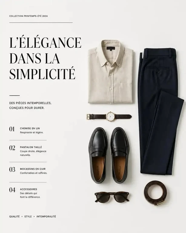 Sélection de vêtements pour un service de personal shopper en ligne