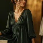 Robe forte poitrine : décolleté en V et coupe équilibrée