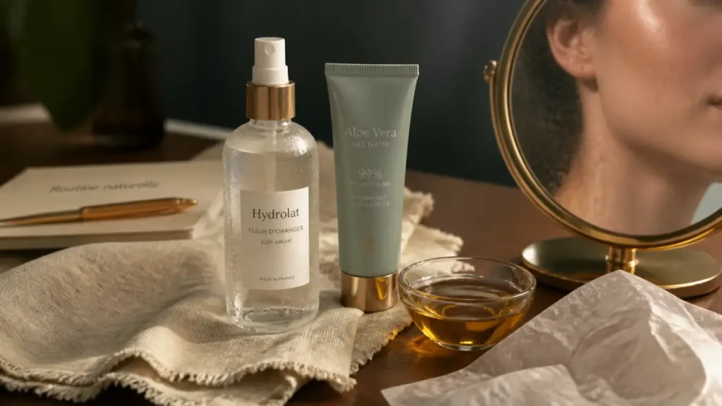 Routine soin visage naturel : 4 gestes le soir, 2 le matin pour éviter la surcharge