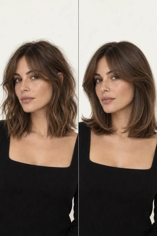 Tendance coiffure 2026 femme au naturel et après brushing souple