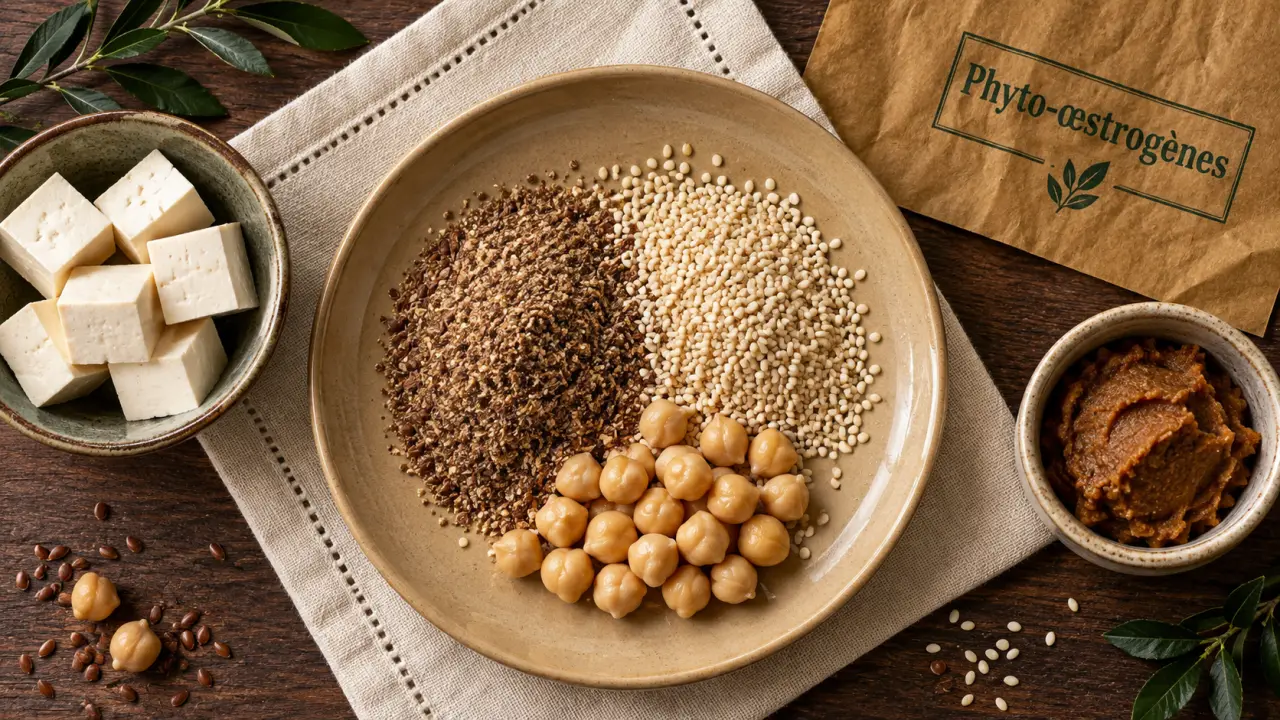 oestrogene alimentaire : graines de lin, tofu et miso